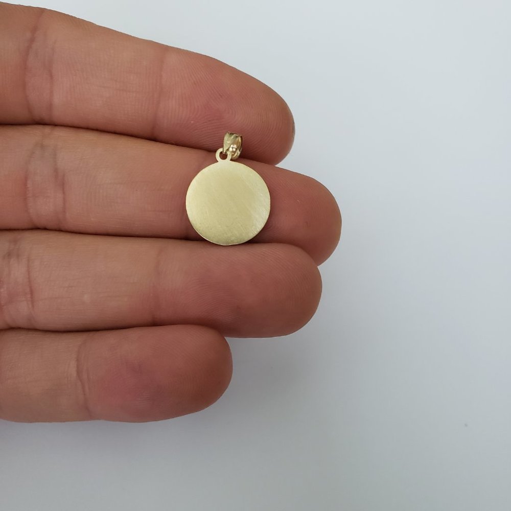 10k Real Solid Gold Saint Christopher Pendant - image 3